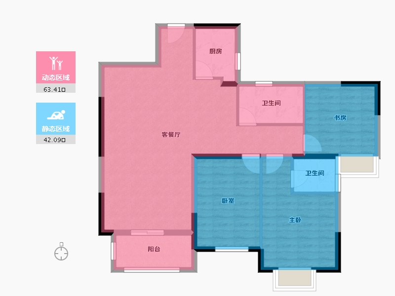 河南省-三门峡市-中航仙本那-95.20-户型库-动静分区