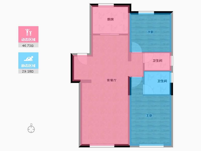 河北省-秦皇岛市-秦皇皓月城-68.12-户型库-动静分区