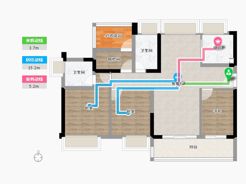 广东省-韶关市-保利中央公馆-85.92-户型库-动静线