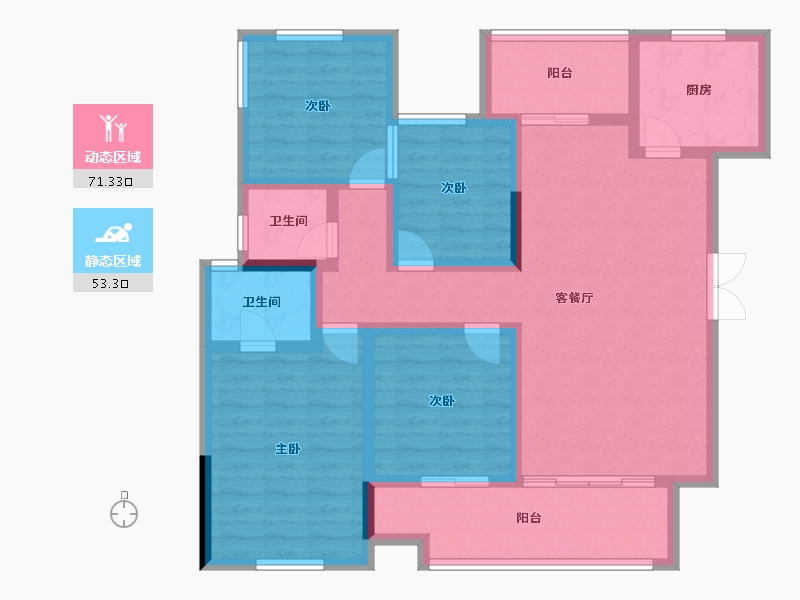 四川省-遂宁市-龙腾帝景-110.57-户型库-动静分区