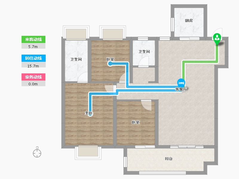 湖北省-黄冈市-麻城升华·翡翠一品-100.80-户型库-动静线