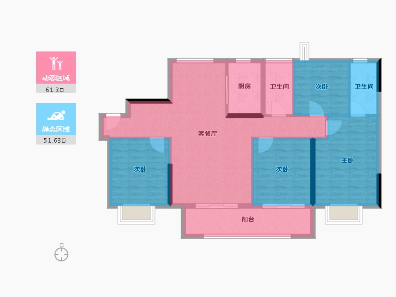 江西省-吉安市-碧桂园未来城-102.02-户型库-动静分区