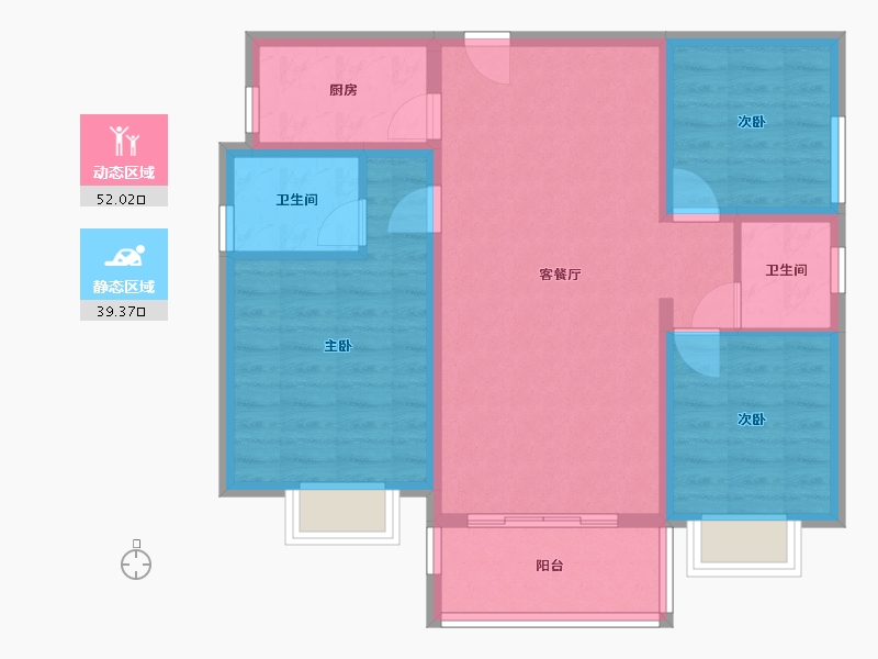 湖南省-益阳市-南县·清华园-106.00-户型库-动静分区