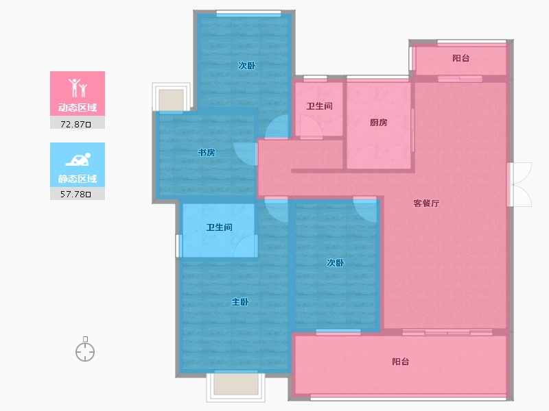 江西省-赣州市-章江回弯-117.05-户型库-动静分区