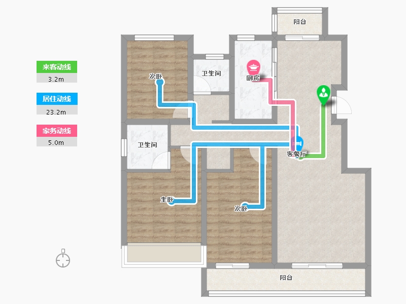 安徽省-宿州市-荣辉时代学府-96.00-户型库-动静线