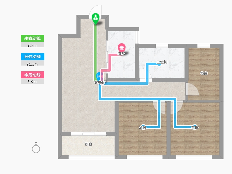 江苏省-扬州市-玖龙湖医养健康城-68.77-户型库-动静线