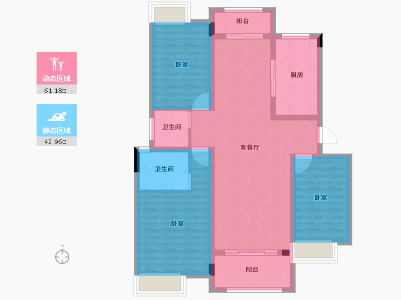 江西省-吉安市-紫荆佳苑三期-92.86-户型库-动静分区