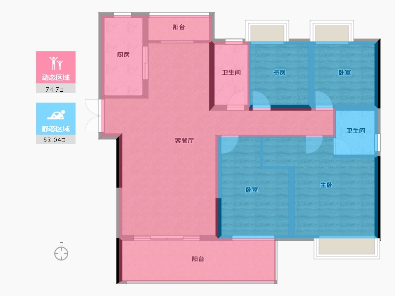 江西省-赣州市-章江回弯-115.16-户型库-动静分区