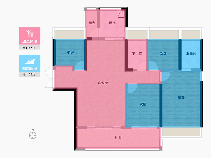 广东省-湛江市-福濠华庭-95.07-户型库-动静分区