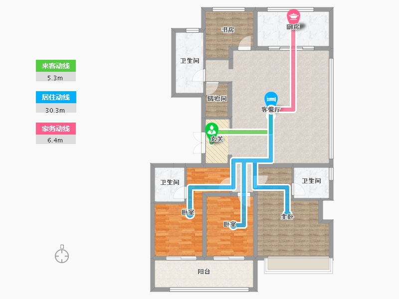 山东省-泰安市-西湖龙胤-145.41-户型库-动静线