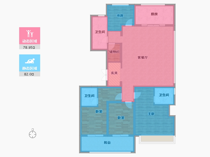 山东省-泰安市-西湖龙胤-145.41-户型库-动静分区