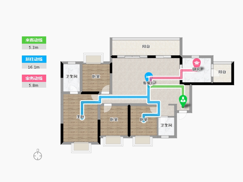 贵州省-铜仁市-​桐达山居-108.20-户型库-动静线