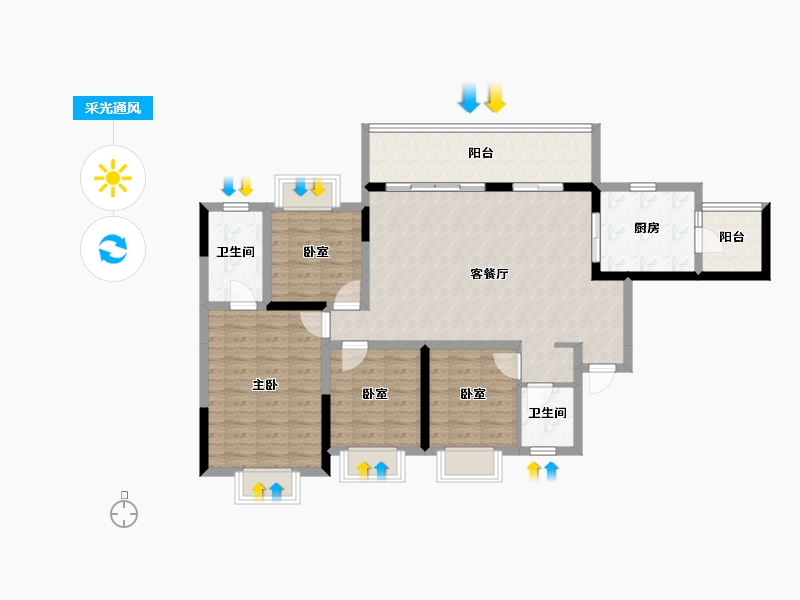 贵州省-铜仁市-​桐达山居-108.20-户型库-采光通风