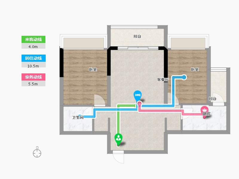 贵州省-六盘水市-文华苑-85.00-户型库-动静线