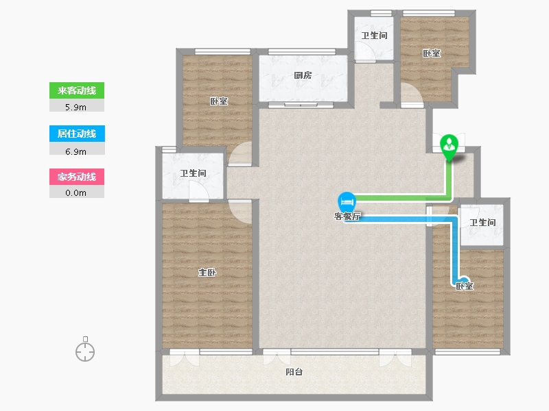 山东省-泰安市-西湖龙胤-151.71-户型库-动静线