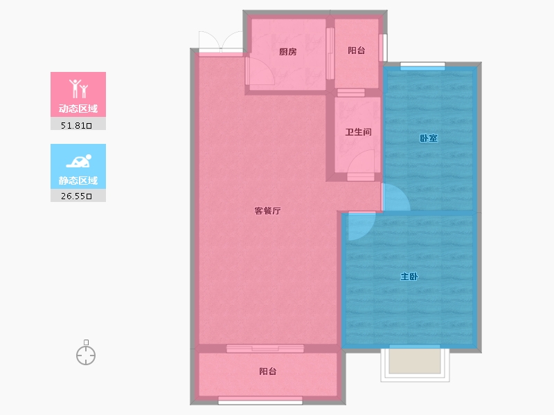 湖北省-黄石市-华顺时代新城-70.48-户型库-动静分区