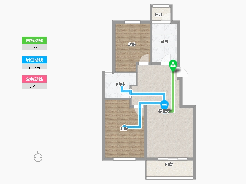 江苏省-扬州市-邗建祥瑞苑-73.06-户型库-动静线