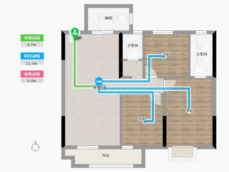 江西省-吉安市-东瑞公园学府-86.11-户型库-动静线