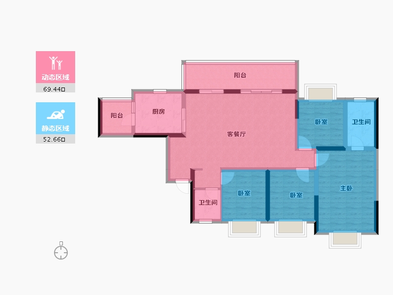 贵州省-铜仁市-​桐达山居-108.93-户型库-动静分区