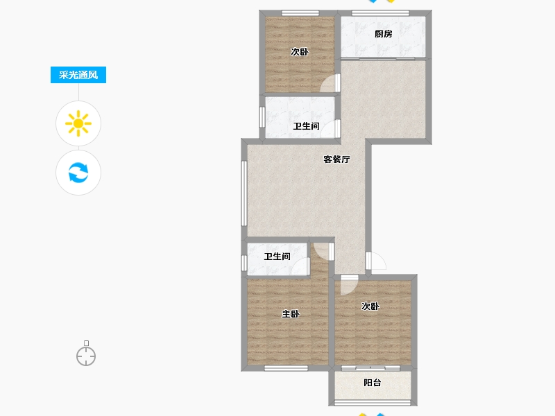 河北省-承德市-玖礼台南区-98.06-户型库-采光通风