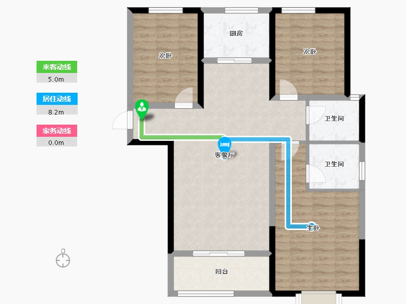 陕西省-榆林市-巨威金水熙岸-96.96-户型库-动静线