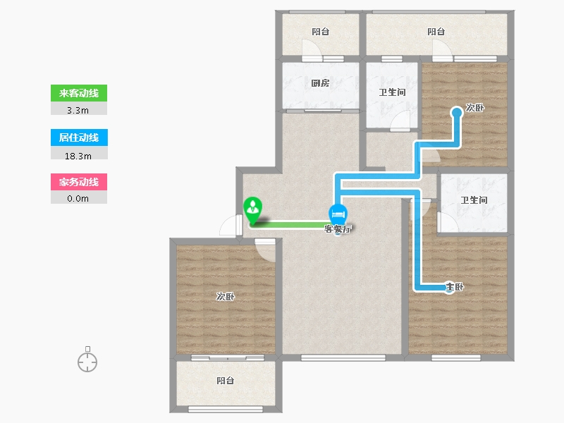 河北省-承德市-玖礼台南区-130.48-户型库-动静线