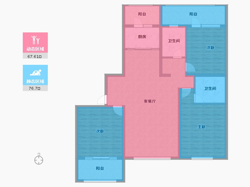 河北省-承德市-玖礼台南区-130.48-户型库-动静分区