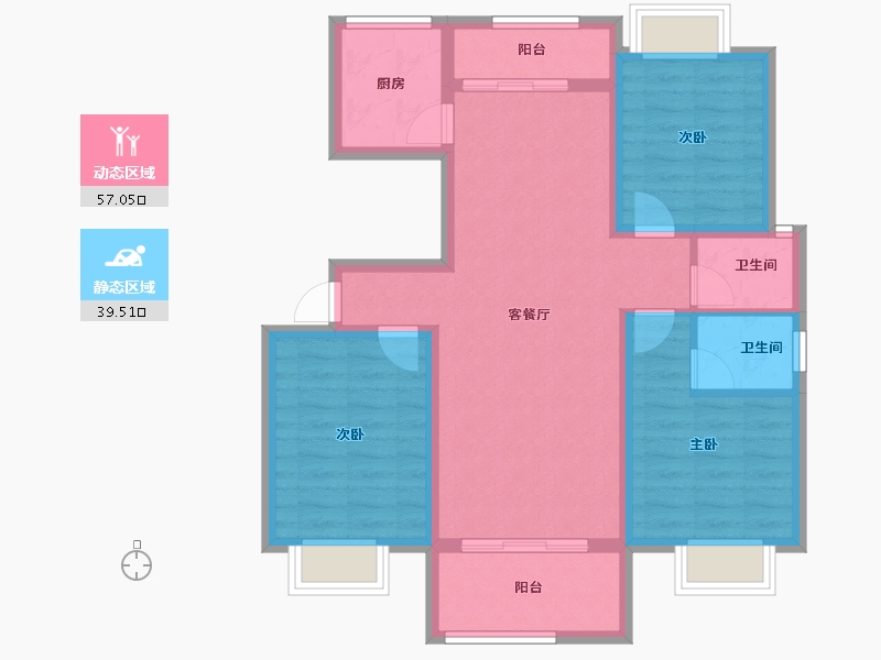 江西省-吉安市-汇金壹号-85.75-户型库-动静分区