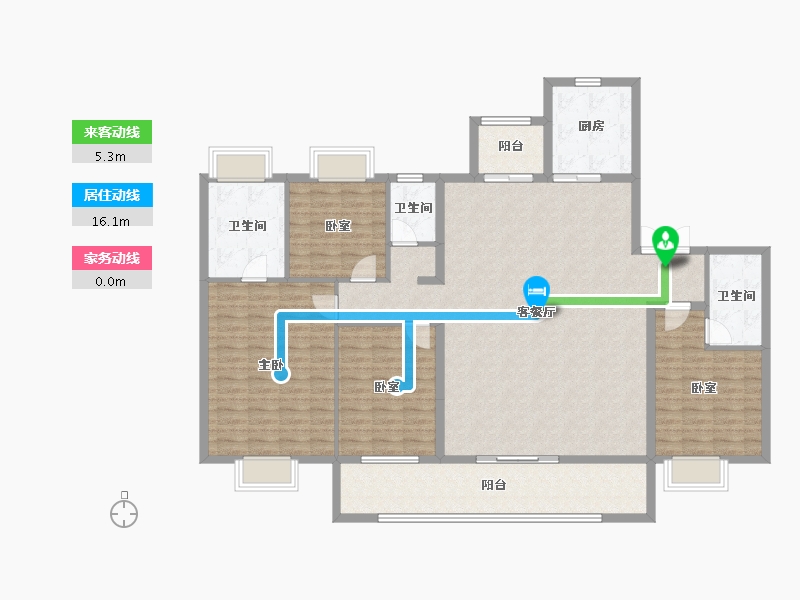 湖北省-黄冈市-碧桂园湖境-156.46-户型库-动静线