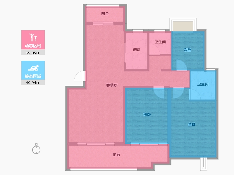 江西省-吉安市-顺泰中央公馆-95.43-户型库-动静分区