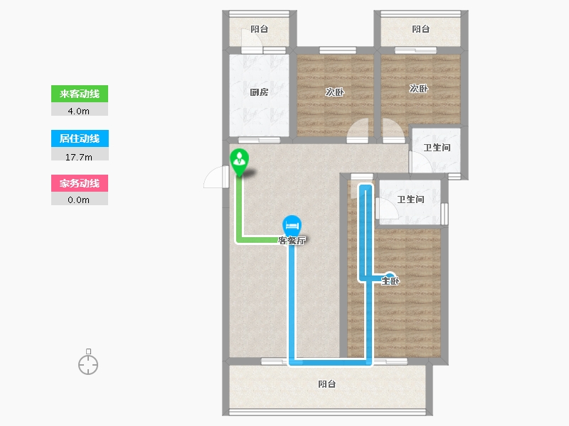 贵州省-铜仁市-桐达翰林居-97.69-户型库-动静线