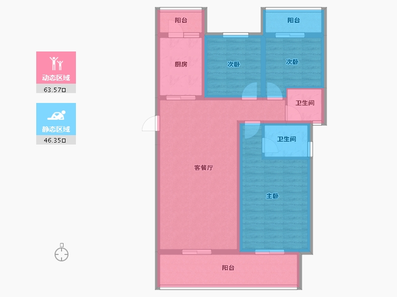 贵州省-铜仁市-桐达翰林居-97.69-户型库-动静分区