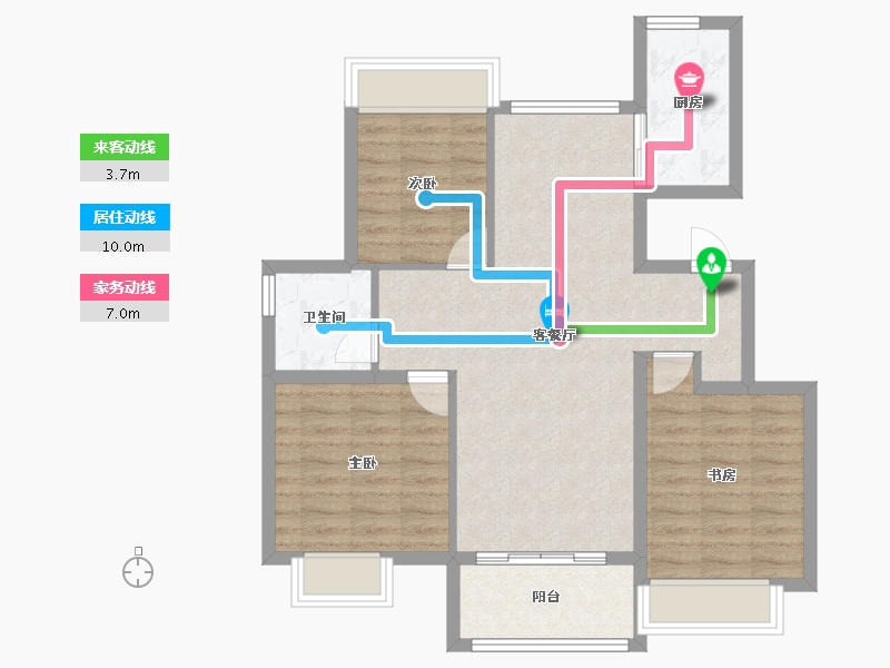 江苏省-扬州市-邗建祥瑞苑-79.46-户型库-动静线