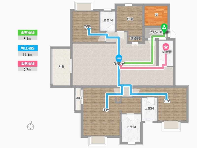 贵州省-铜仁市-中瑞恒泰水上明珠-133.36-户型库-动静线