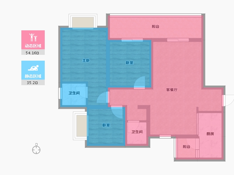 贵州省-铜仁市-​桐达山居-78.43-户型库-动静分区