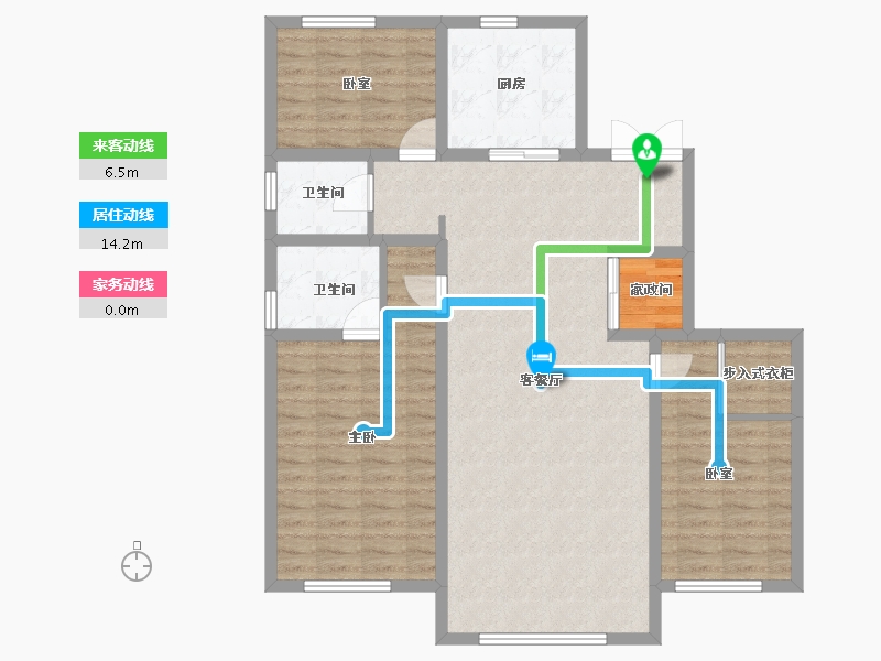 内蒙古自治区-呼和浩特市-内房投·东望-103.63-户型库-动静线