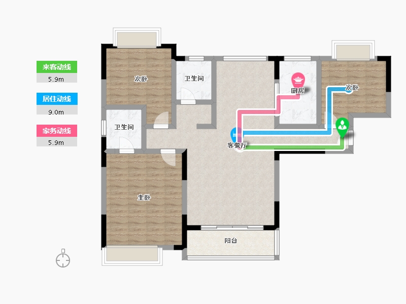 江西省-吉安市-吉新佳苑-109.00-户型库-动静线