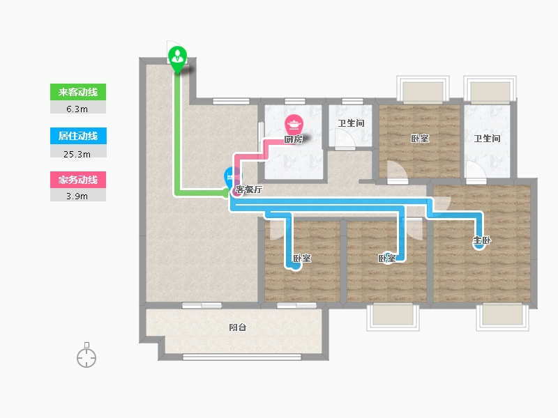 湖北省-黄冈市-麻城升华·翡翠一品-112.80-户型库-动静线