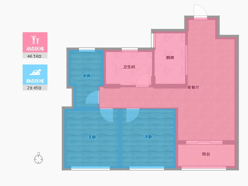 江苏省-扬州市-玖龙湖医养健康城-67.23-户型库-动静分区