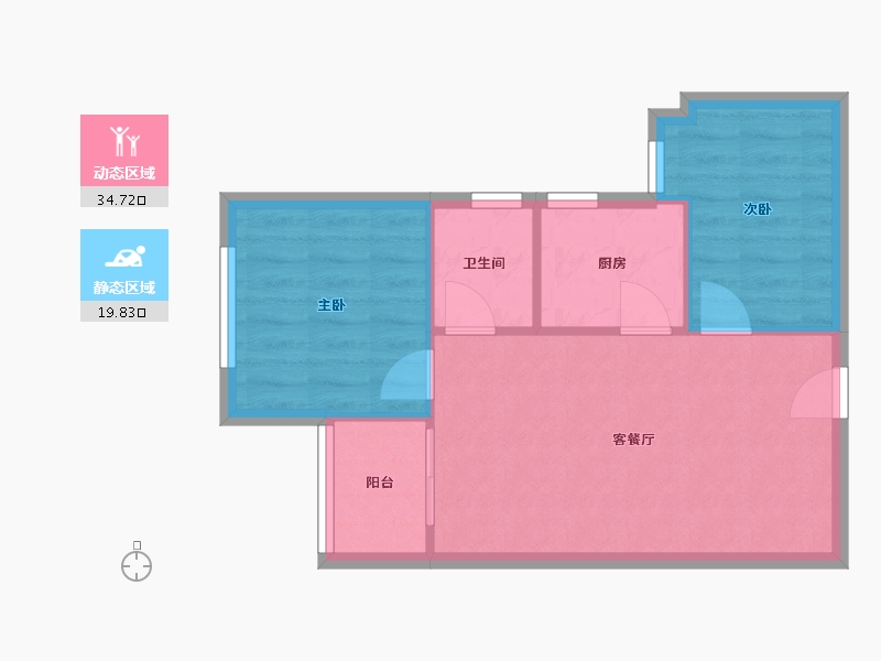 陕西省-西安市-融尚中央住区-48.80-户型库-动静分区