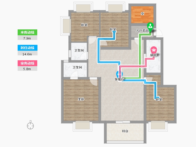 贵州省-铜仁市-中瑞恒泰水上明珠-112.42-户型库-动静线