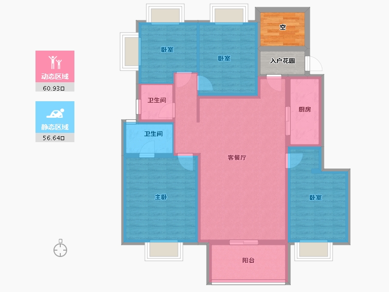 贵州省-铜仁市-中瑞恒泰水上明珠-112.42-户型库-动静分区