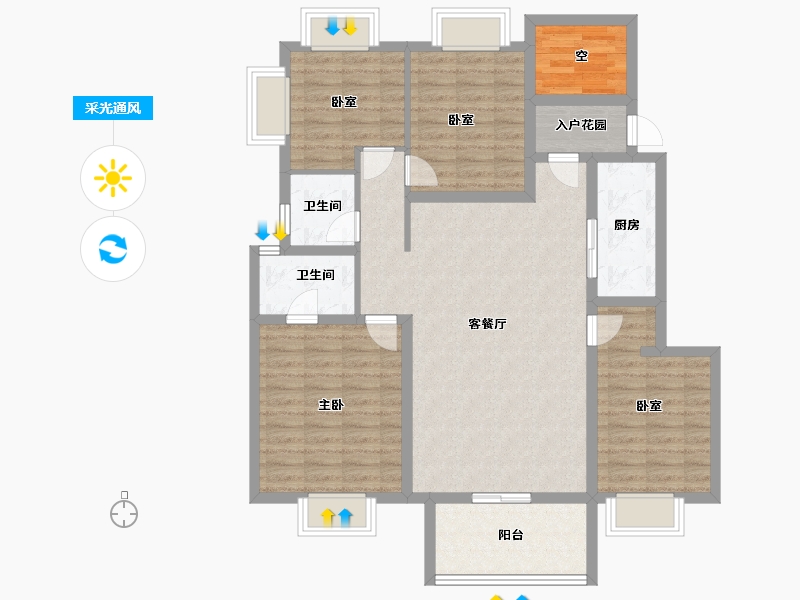 贵州省-铜仁市-中瑞恒泰水上明珠-112.42-户型库-采光通风