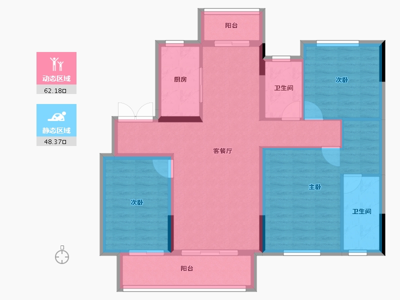 湖北省-宜昌市-融创学府壹号-99.28-户型库-动静分区