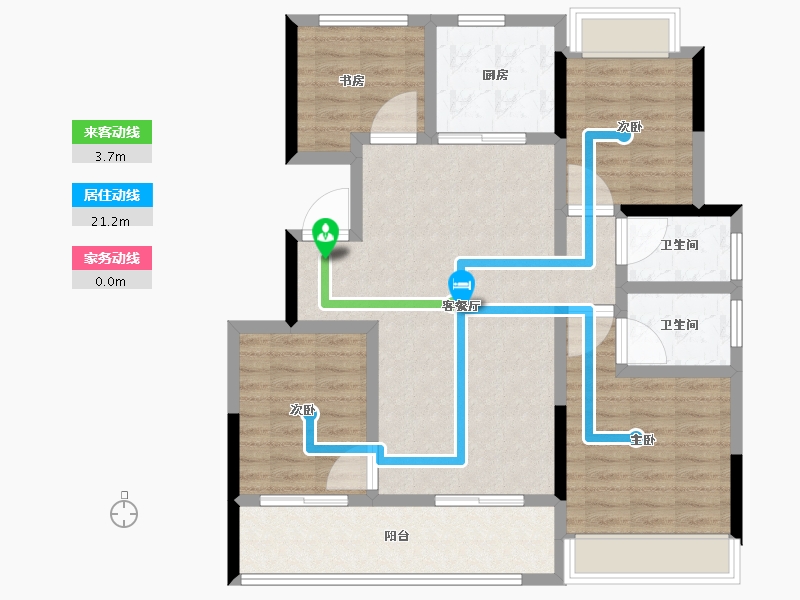 浙江省-衢州市-众安德信云之宸里-98.40-户型库-动静线