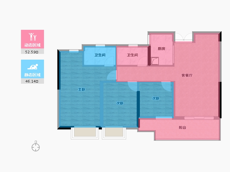 江西省-赣州市-章江回弯-88.57-户型库-动静分区