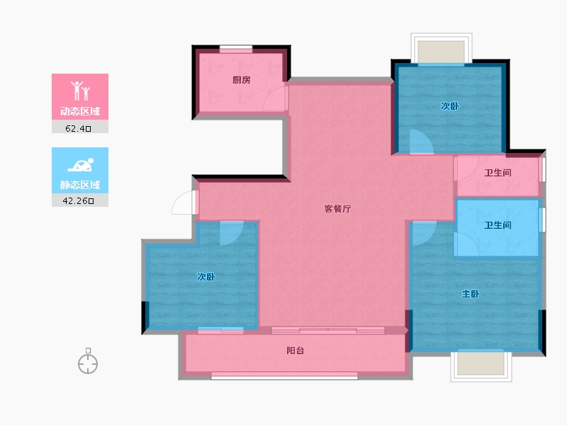 江西省-吉安市-泰和成功郡-94.75-户型库-动静分区