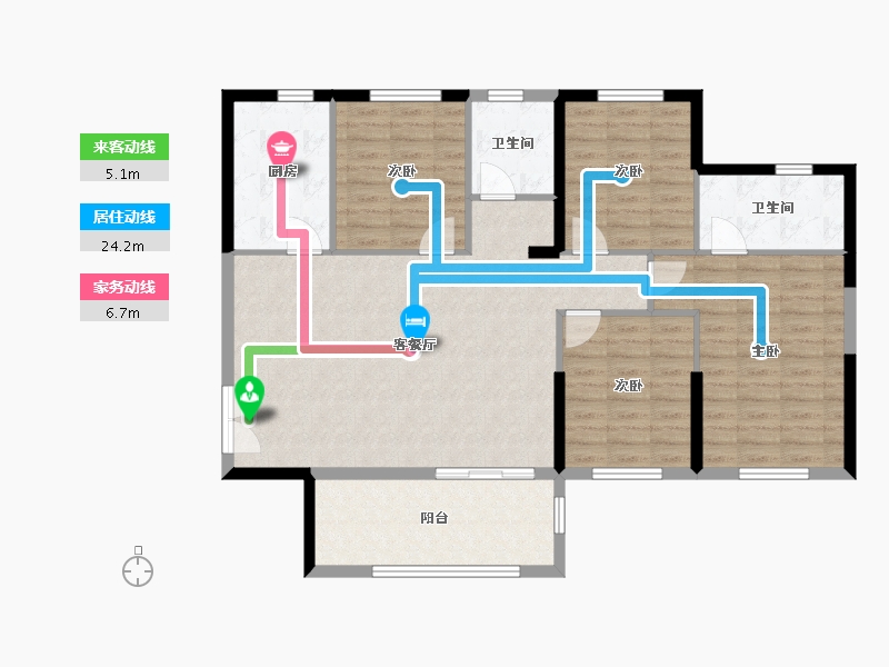 湖北省-黄石市-迅邦黄金城-112.00-户型库-动静线