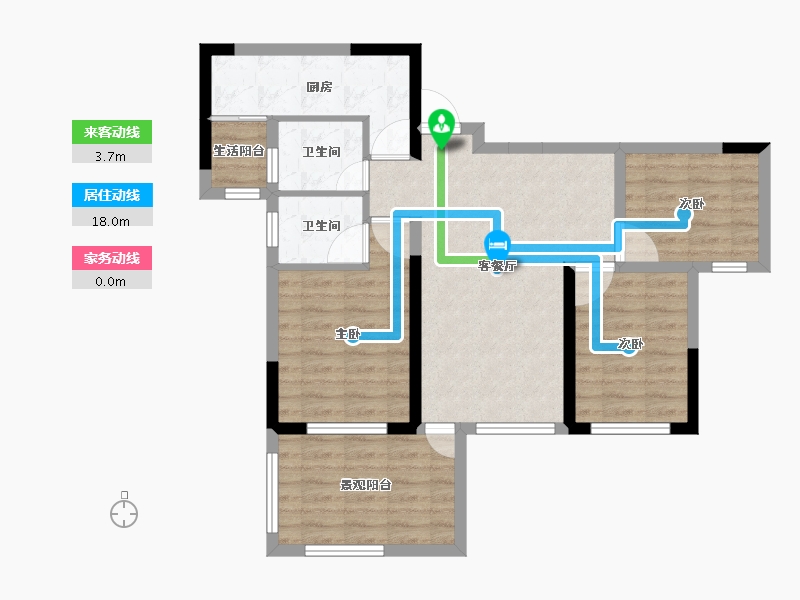 四川省-巴中市-云城书香美邸-78.89-户型库-动静线