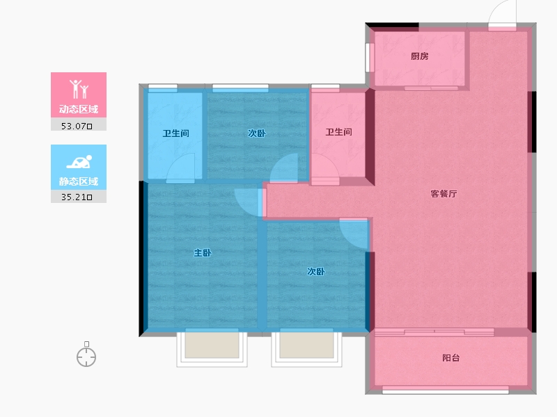 江西省-吉安市-尚城学府-79.61-户型库-动静分区